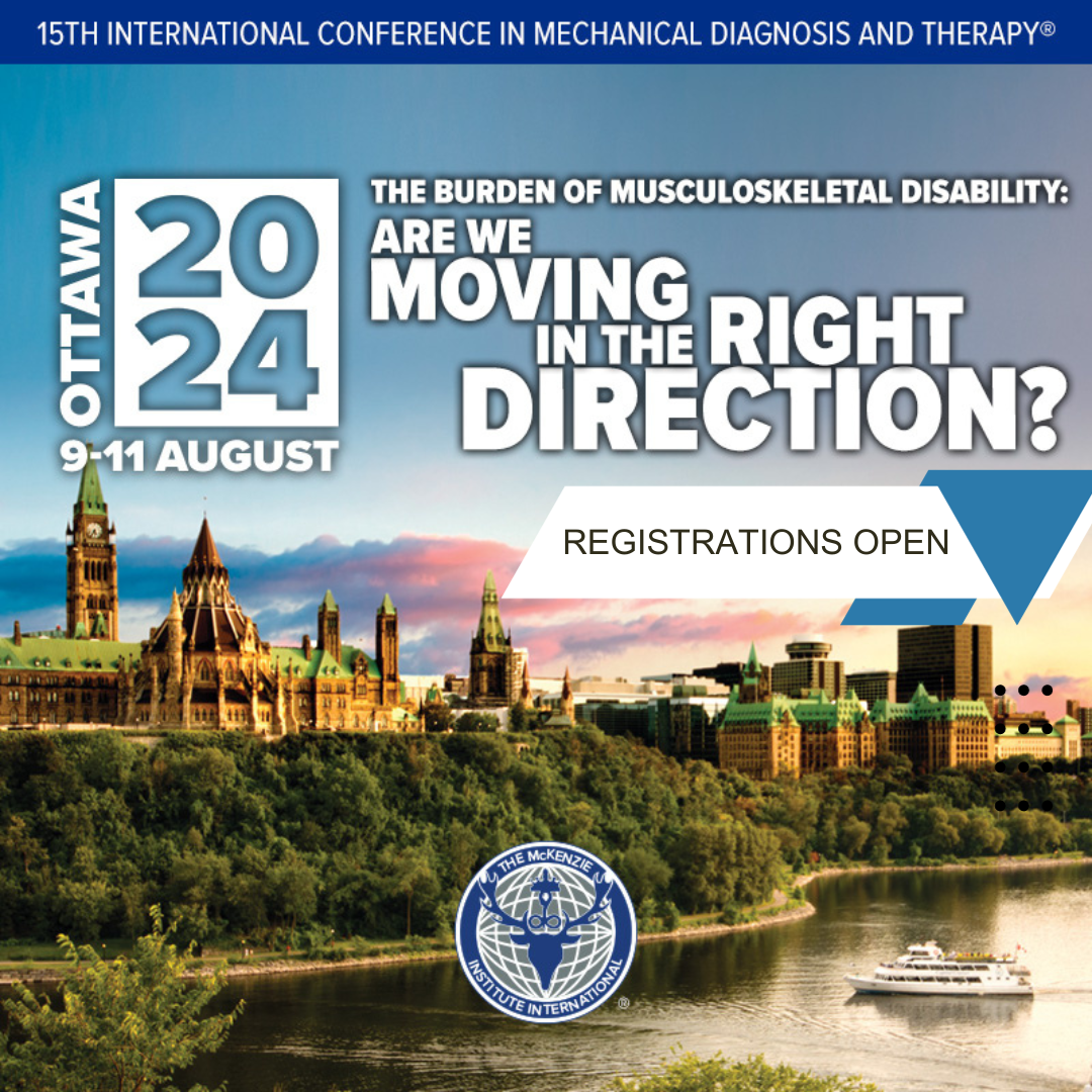 15th INTERNATIONAL CONFERENCE IN MECHANICAL DIAGNOSIS AND THERAPY